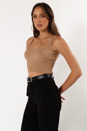 Isabel Sweater Top – Beige