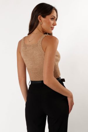 Isabel Sweater Top – Beige