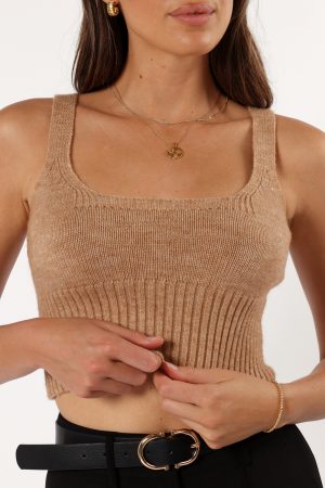 Isabel Sweater Top – Beige