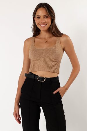 Isabel Sweater Top – Beige