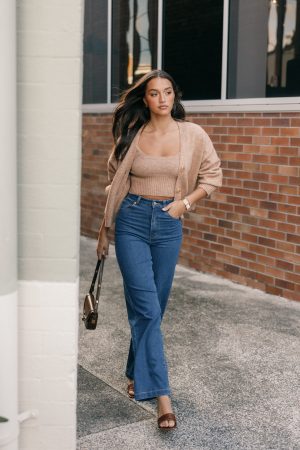 Isabel Sweater Top – Beige