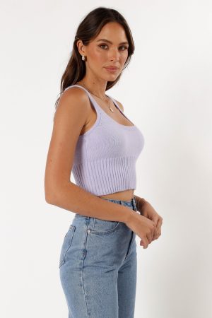 Isabel Sweater Top – Lilac