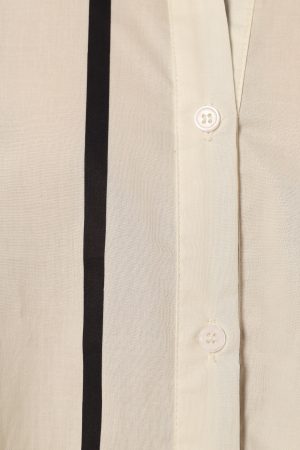 Silvia Button Down Shirt – Cream Stripe