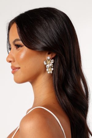 Alexa Flower Earrings – Gold