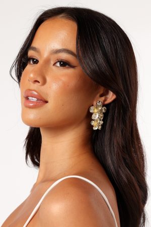 Alexa Flower Earrings – Gold