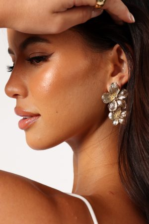 Alexa Flower Earrings – Gold