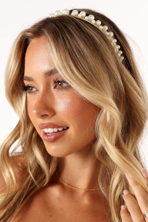 Baylee Headband – Pearl