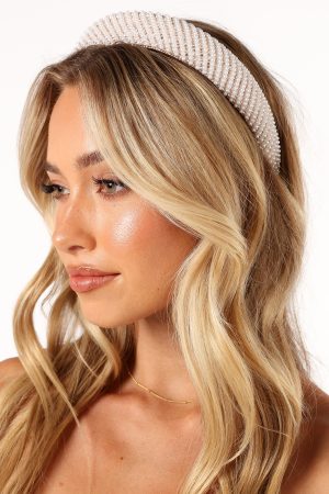 Carey Headband – Pearl