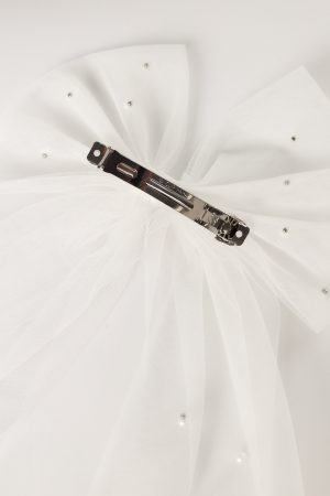 Cora Hair Bow – White