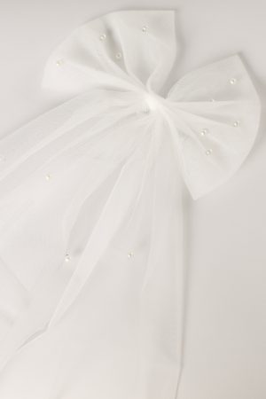 Cora Hair Bow – White