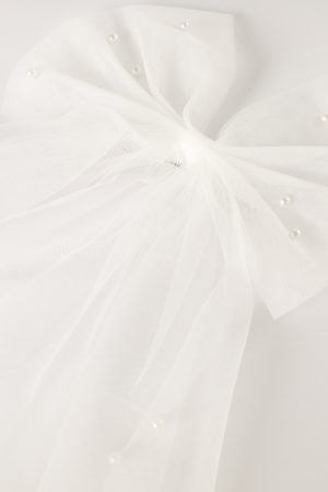 Cora Hair Bow – White