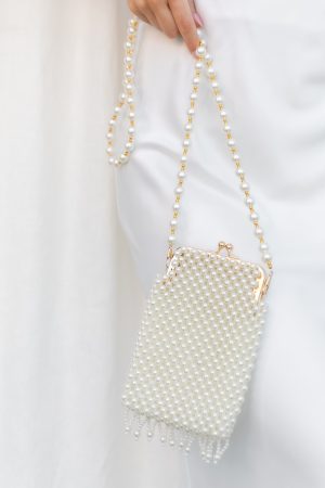 Manon Small Beaded Bag – Pearl