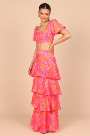 Addison Maxi Skirt – Pink Tropics