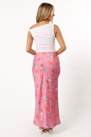 Azara Midi Skirt – Pink