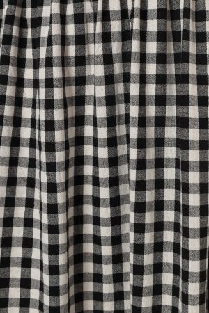 Bambi Tiered Midi Skirt – Black Gingham