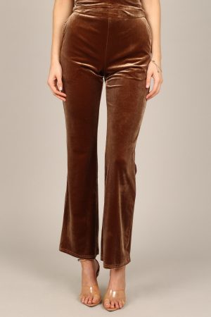 Celine Velvet Pants – Brown