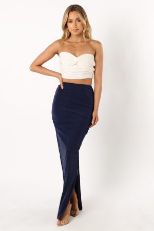 Chyna Midi Skirt – Navy
