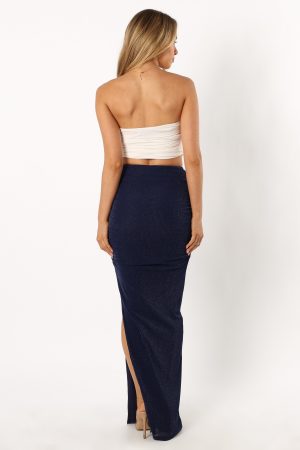 Chyna Midi Skirt – Navy