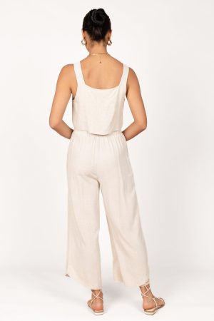Eleanor High Waisted Pants – Beige