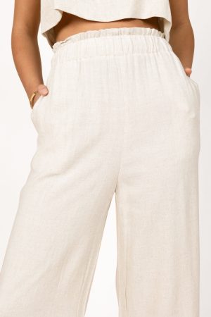 Eleanor High Waisted Pants – Beige