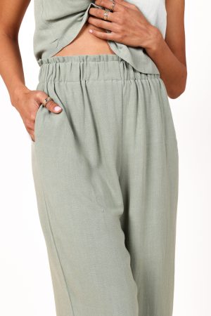 Eleanor High Waisted Pants – Green