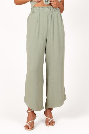 Eleanor High Waisted Pants – Green