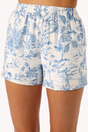 Faye Shorts – White Blue