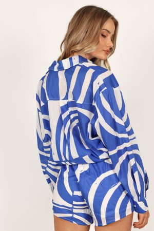 Heather Cotton Short – Blue Print