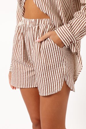 Kennie Shorts – Brown Stripe
