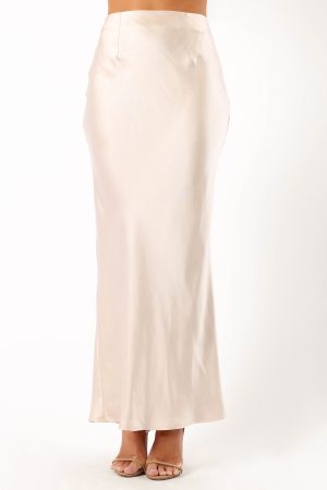 Melrose Maxi Skirt – Champagne