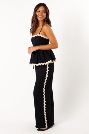 Mollymook Pants – Black Cream