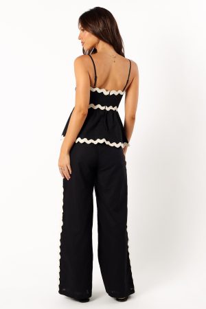 Mollymook Pants – Black Cream