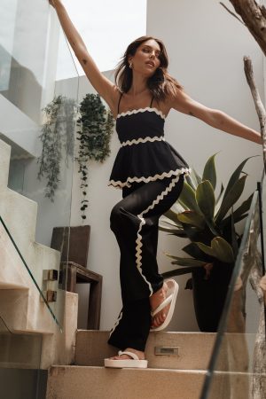 Mollymook Pants – Black Cream