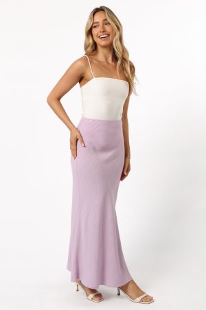 Nelle Midi Skirt – Lilac