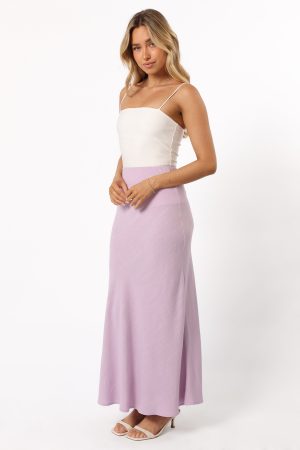 Nelle Midi Skirt – Lilac