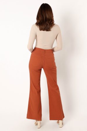 Nico Wide Leg Jean – Tan