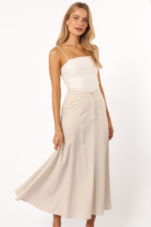 Odetta Maxi Skirt – Oatmeal