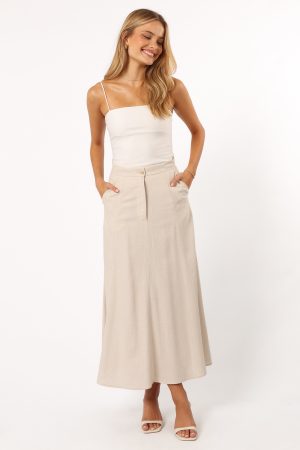 Odetta Maxi Skirt – Oatmeal