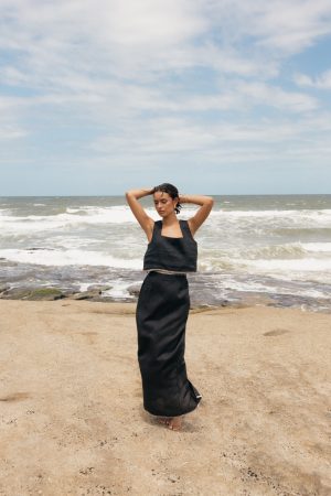 Odette Midi Skirt – Black