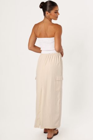 Picilo Long Midi Skirt – Stone