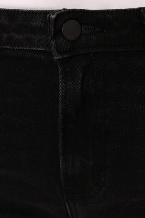 Rowan High Rise Straight Leg Jean – Washed Black