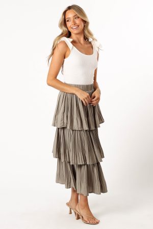 Rylan Maxi Skirt – Dusty Sage