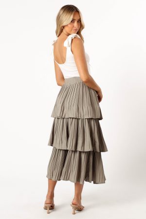 Rylan Maxi Skirt – Dusty Sage