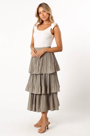 Rylan Maxi Skirt – Dusty Sage