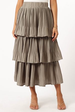 Rylan Maxi Skirt – Dusty Sage