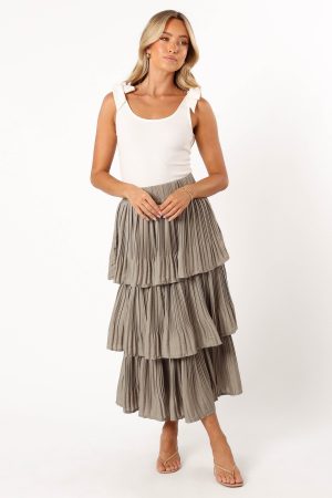 Rylan Maxi Skirt – Dusty Sage