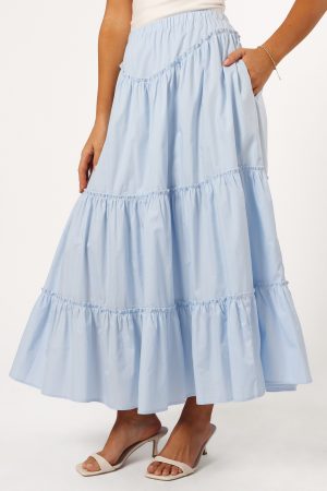 Somerset Midi Skirt – Sky
