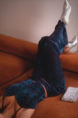 Sonja Wide Leg Pant – Black Teal