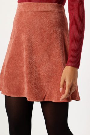 Tammy Cord Skirt – Brick