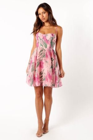 Achanti Mini Dress – Pink Floral